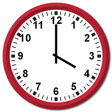 Clock set at 4pm