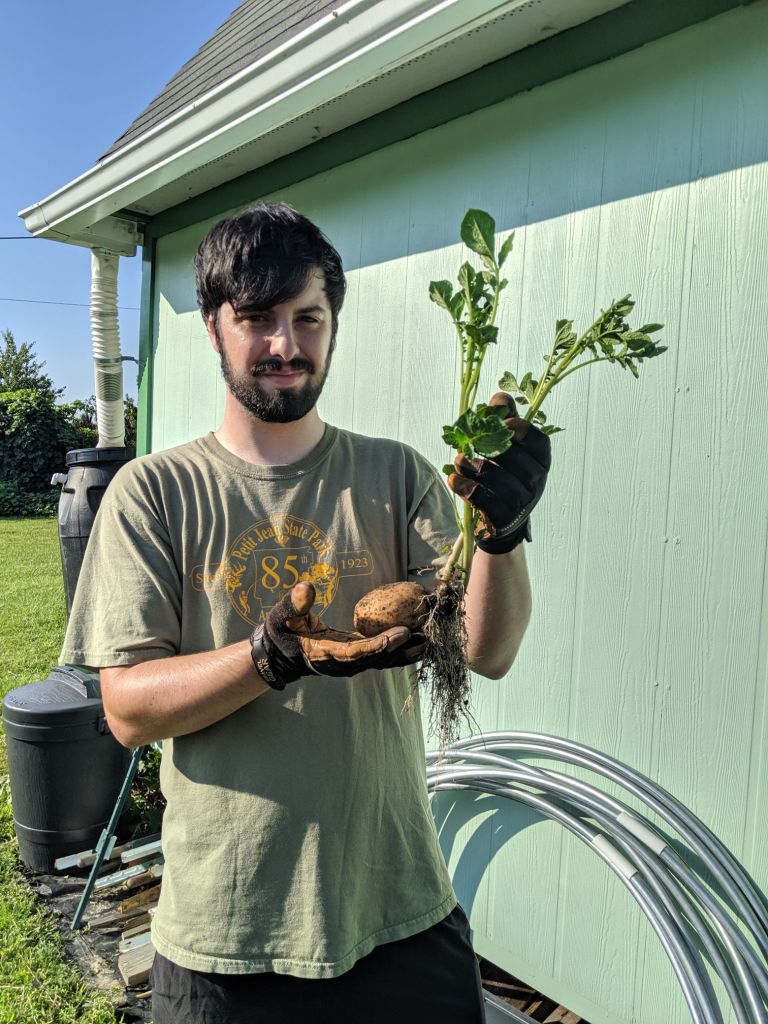 David appreciating plant structure