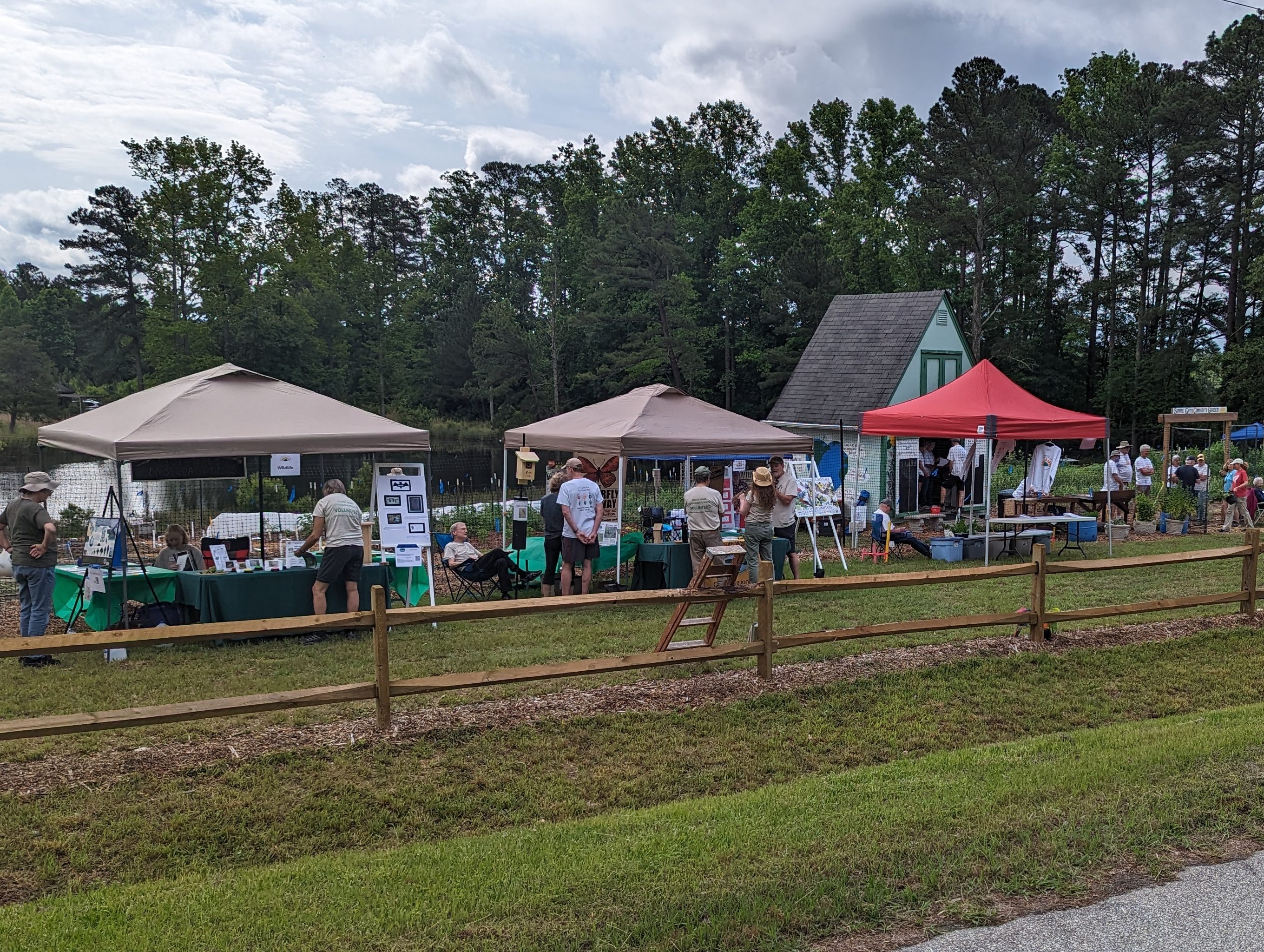 People at the garden grand opening