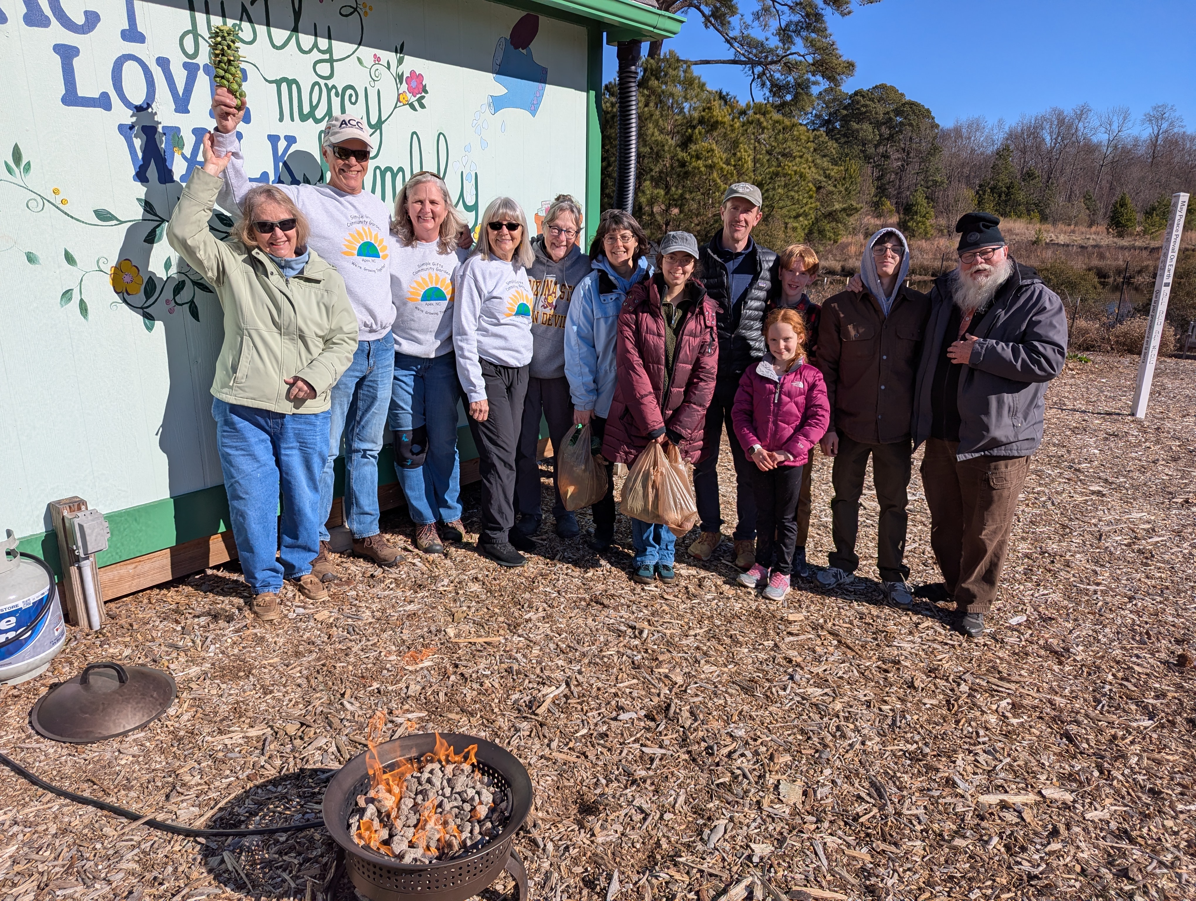 Brussels Sprouts Roasting by an Open Fire
